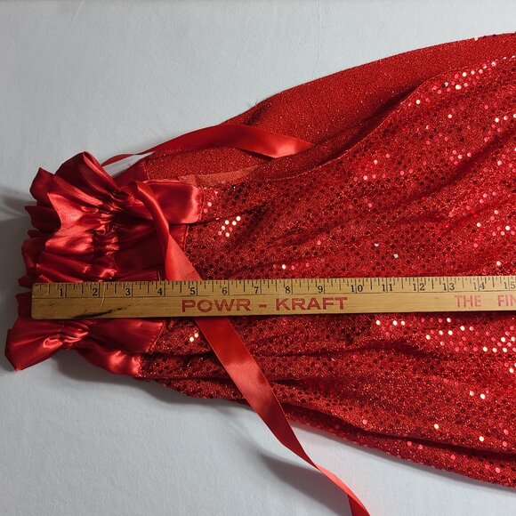 Halloween Sequined Cape Red Ridinghood Devil One Size Red A569 - Picture 5 of 6